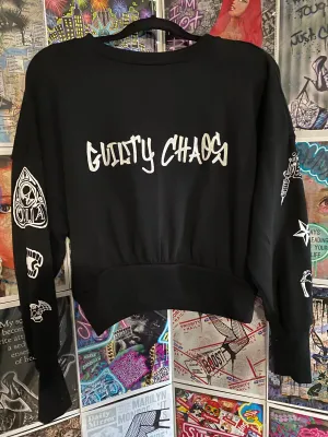 Guilty Chaos custom designed crop top sweatshirt SZ. SMALL 1of1
