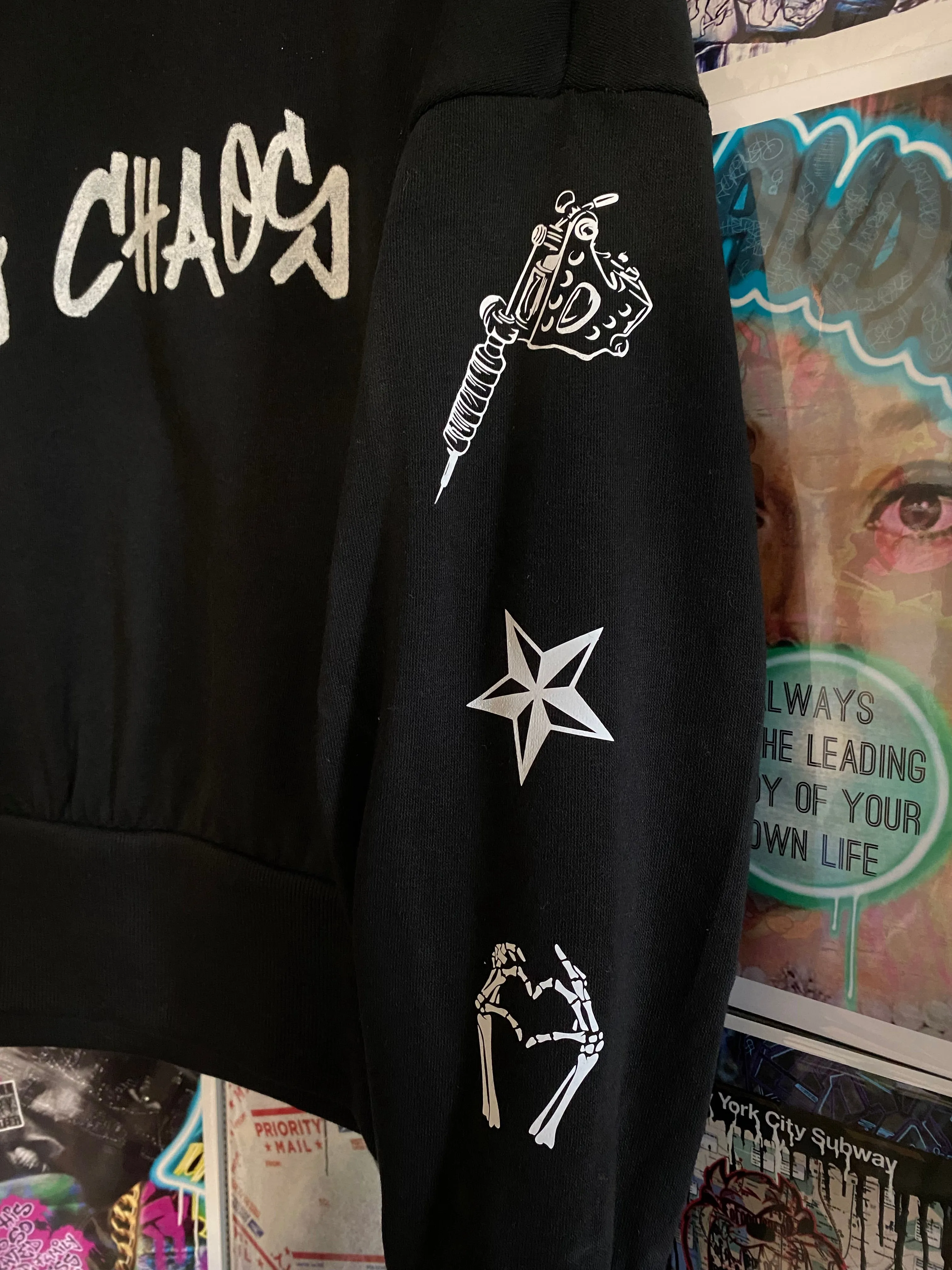 Guilty Chaos custom designed crop top sweatshirt SZ. SMALL 1of1