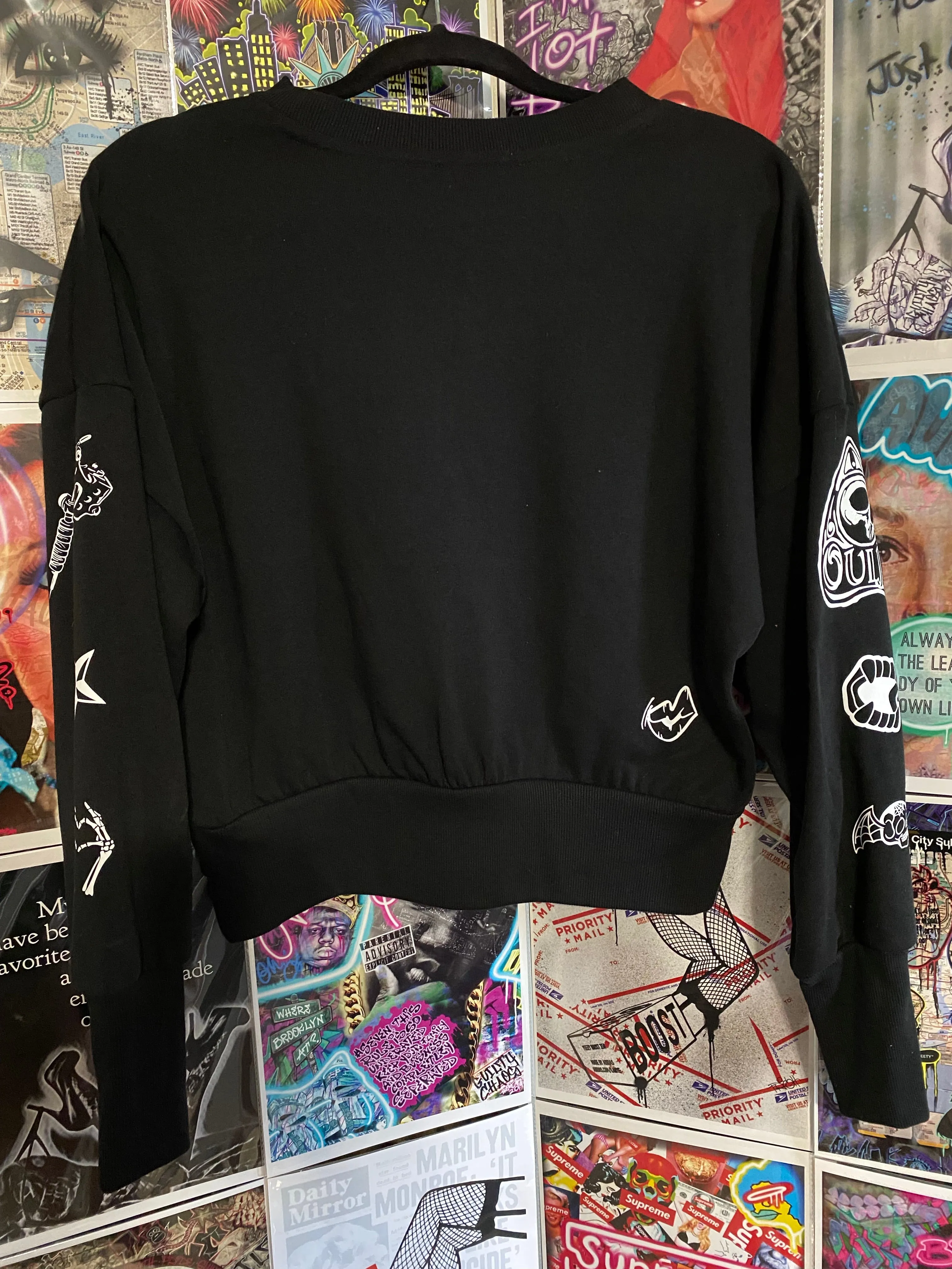 Guilty Chaos custom designed crop top sweatshirt SZ. SMALL 1of1