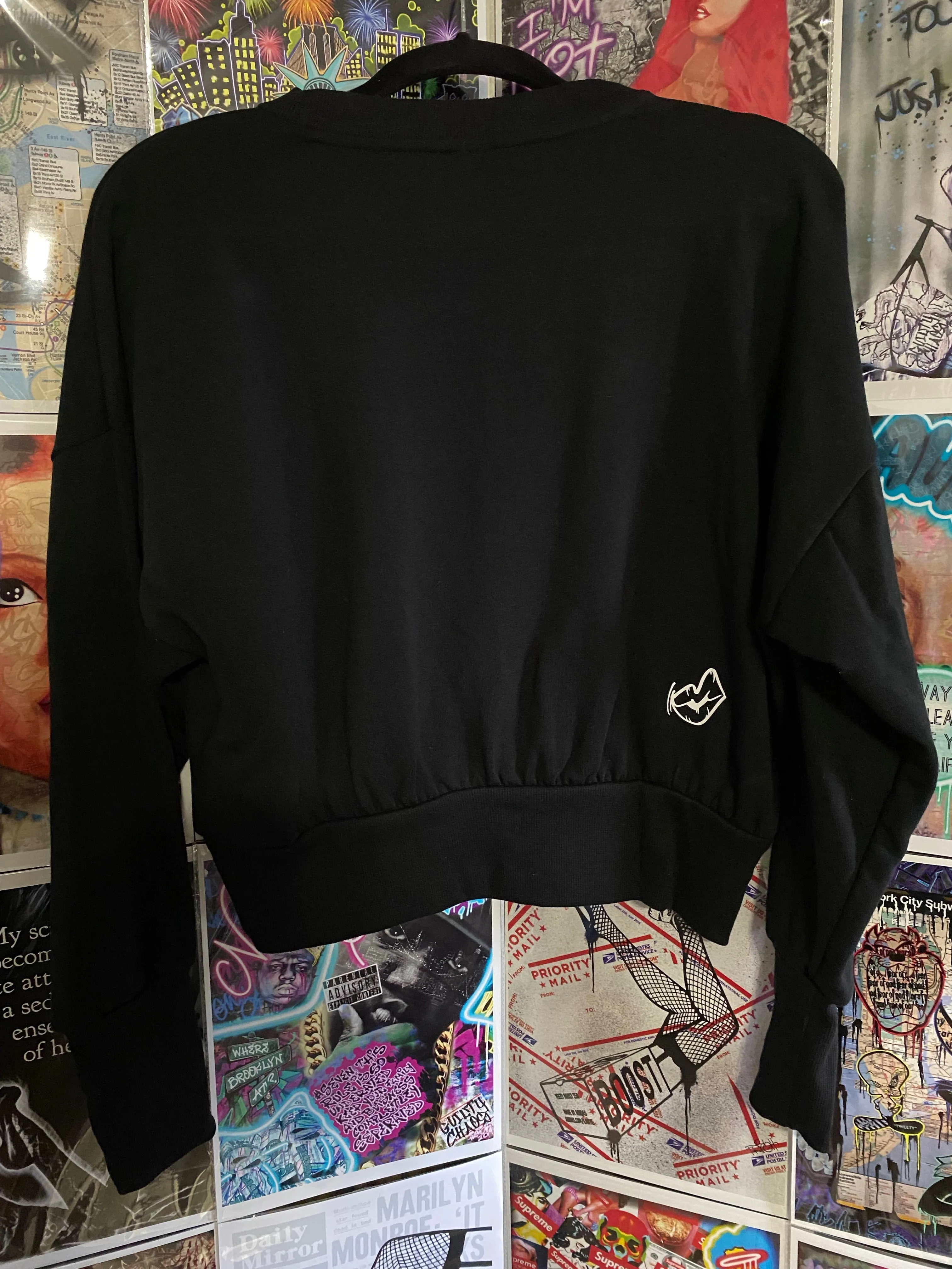 Guilty Chaos custom designed crop top sweatshirt SZ. SMALL $ 1of1