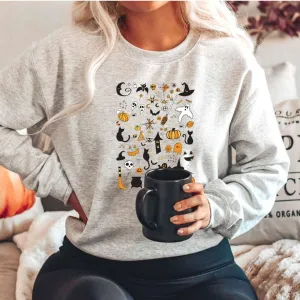 Halloween Doodles Unisex Oversized Sweatshirt