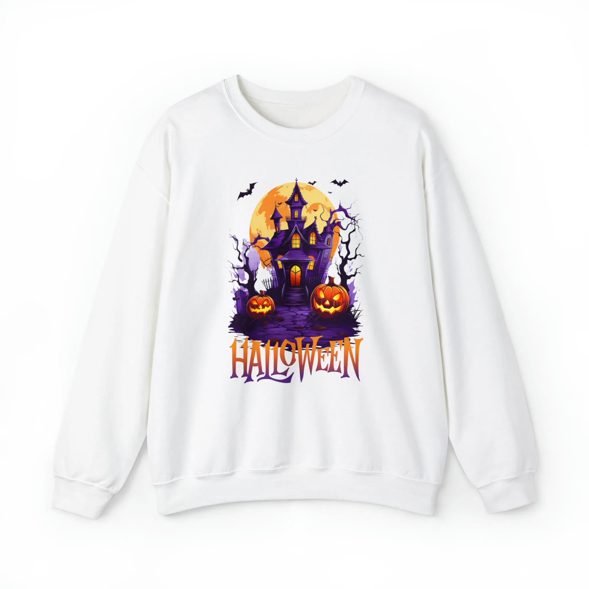 Halloween Haunted House Sweatshirt, Scary Halloween Sweatshirt, Funny Creepy Sweatshirt, Party Shirt, Unisex Heavy Blend Shirt