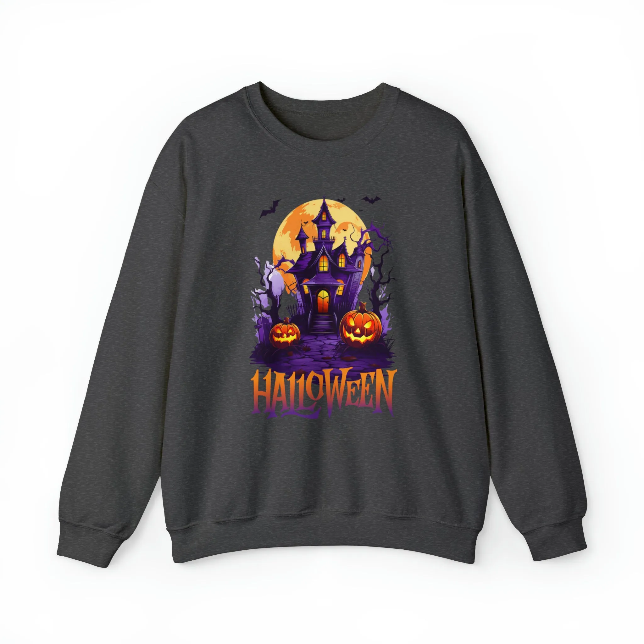 Halloween Haunted House Sweatshirt, Scary Halloween Sweatshirt, Funny Creepy Sweatshirt, Party Shirt, Unisex Heavy Blend Shirt