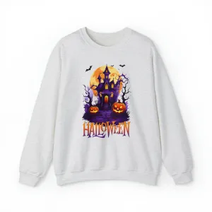 Halloween Haunted House Sweatshirt, Scary Halloween Sweatshirt, Funny Creepy Sweatshirt, Party Shirt, Unisex Heavy Blend Shirt