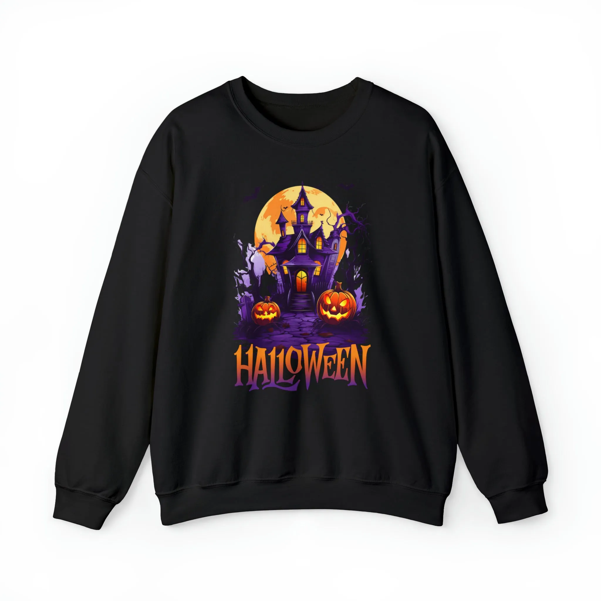 Halloween Haunted House Sweatshirt, Scary Halloween Sweatshirt, Funny Creepy Sweatshirt, Party Shirt, Unisex Heavy Blend Shirt
