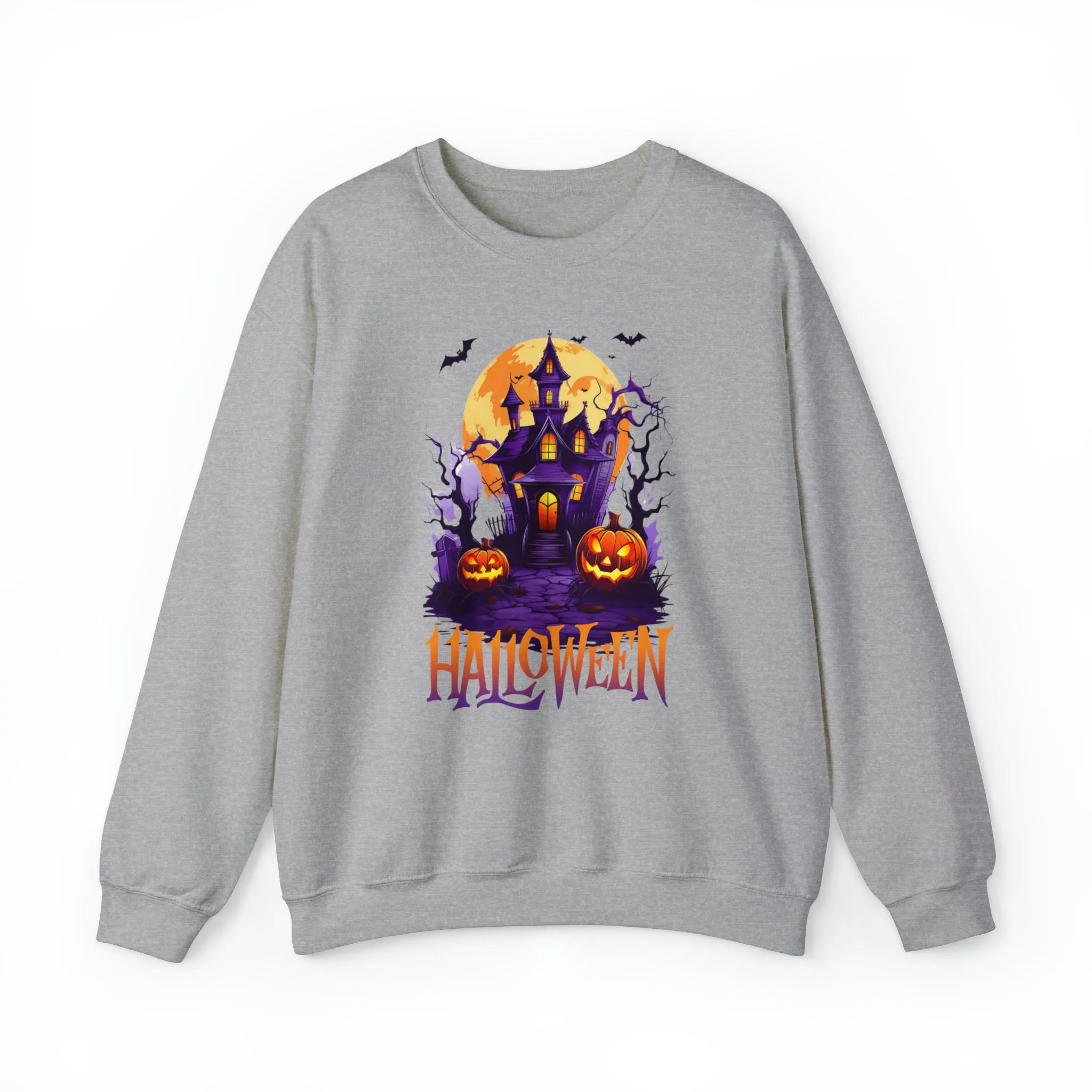 Halloween Haunted House Sweatshirt, Scary Halloween Sweatshirt, Funny Creepy Sweatshirt, Party Shirt, Unisex Heavy Blend Shirt