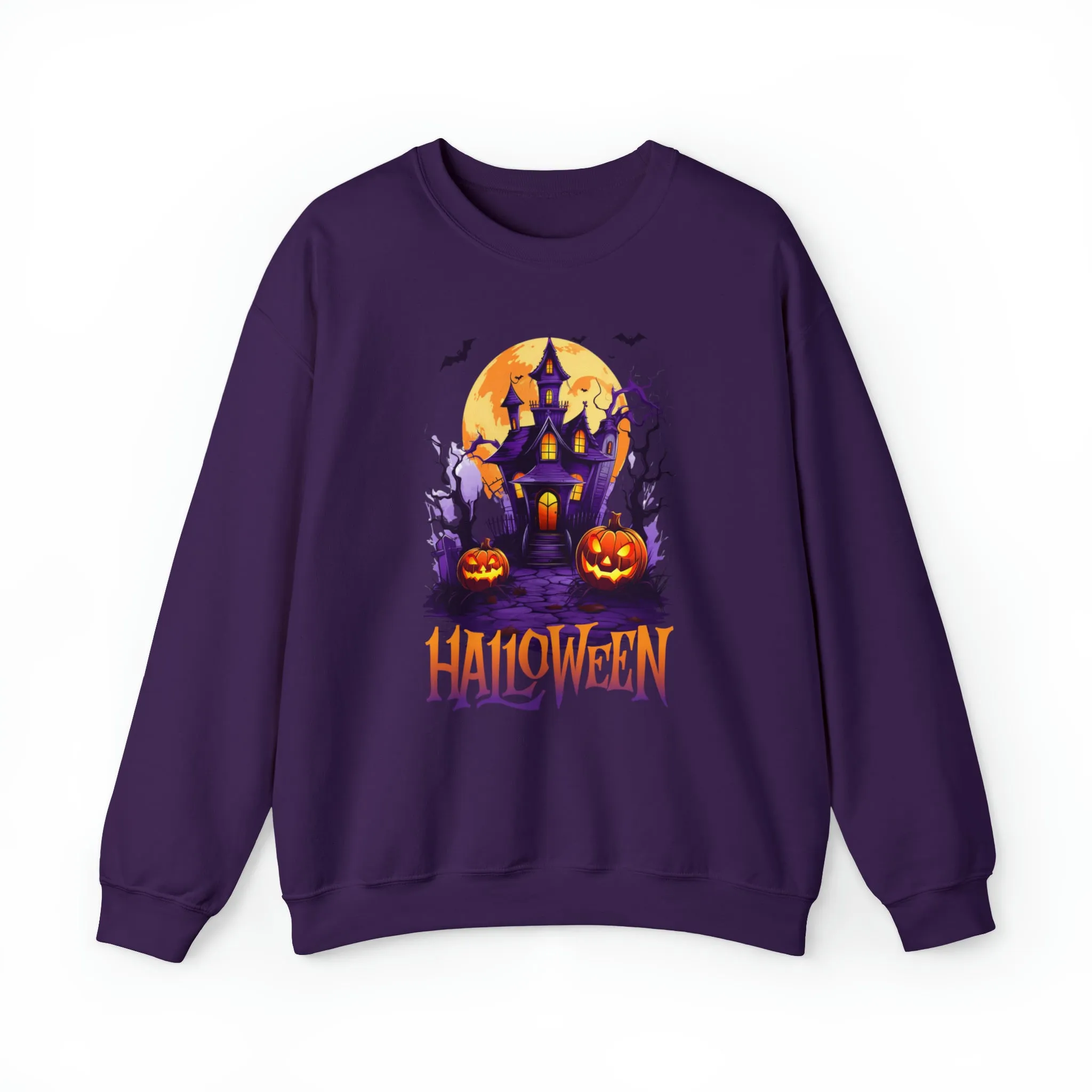 Halloween Haunted House Sweatshirt, Scary Halloween Sweatshirt, Funny Creepy Sweatshirt, Party Shirt, Unisex Heavy Blend Shirt