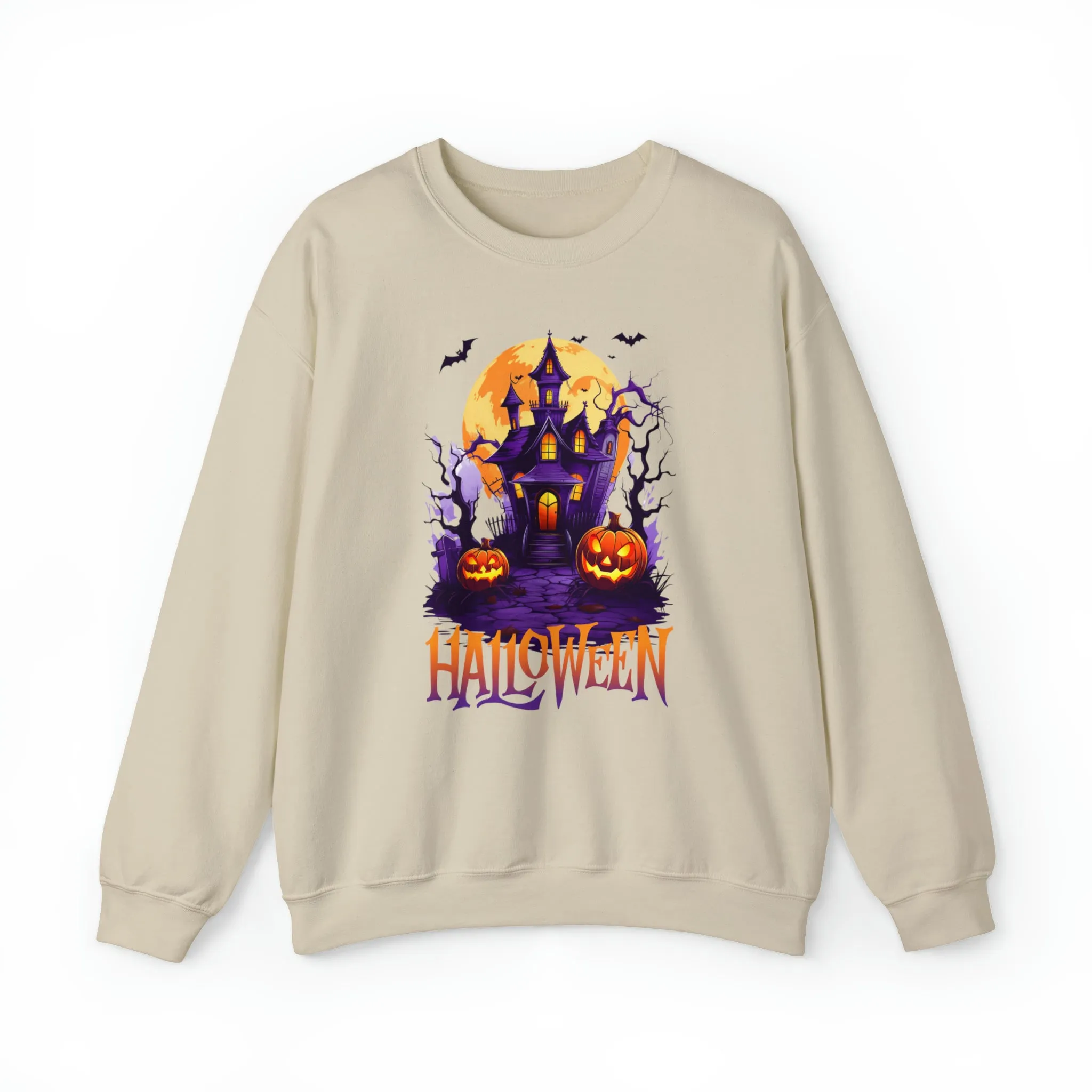 Halloween Haunted House Sweatshirt, Scary Halloween Sweatshirt, Funny Creepy Sweatshirt, Party Shirt, Unisex Heavy Blend Shirt