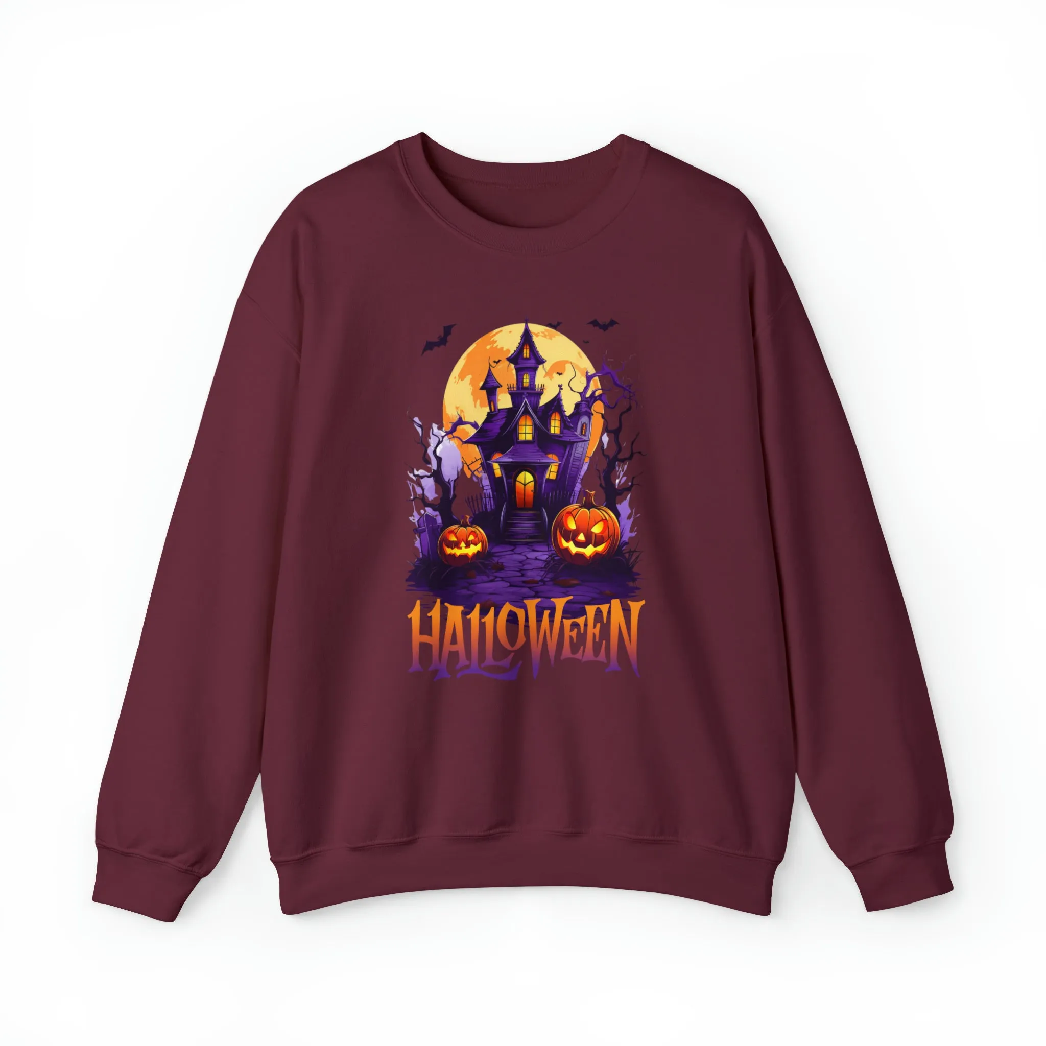 Halloween Haunted House Sweatshirt, Scary Halloween Sweatshirt, Funny Creepy Sweatshirt, Party Shirt, Unisex Heavy Blend Shirt