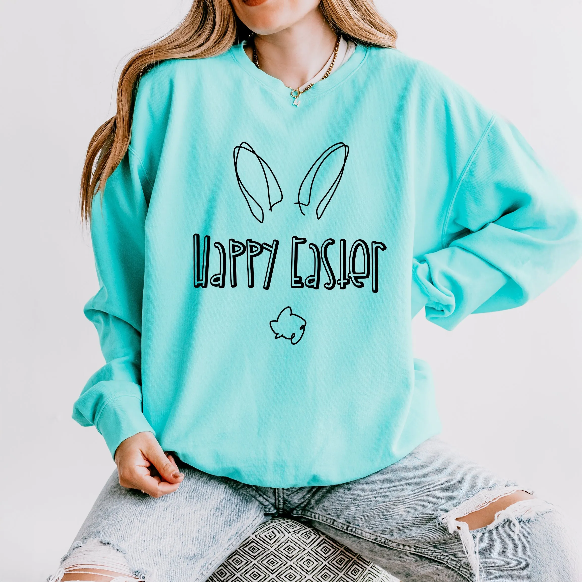 Happy Easter | Lightweight Garment Dyed Sweatshirt