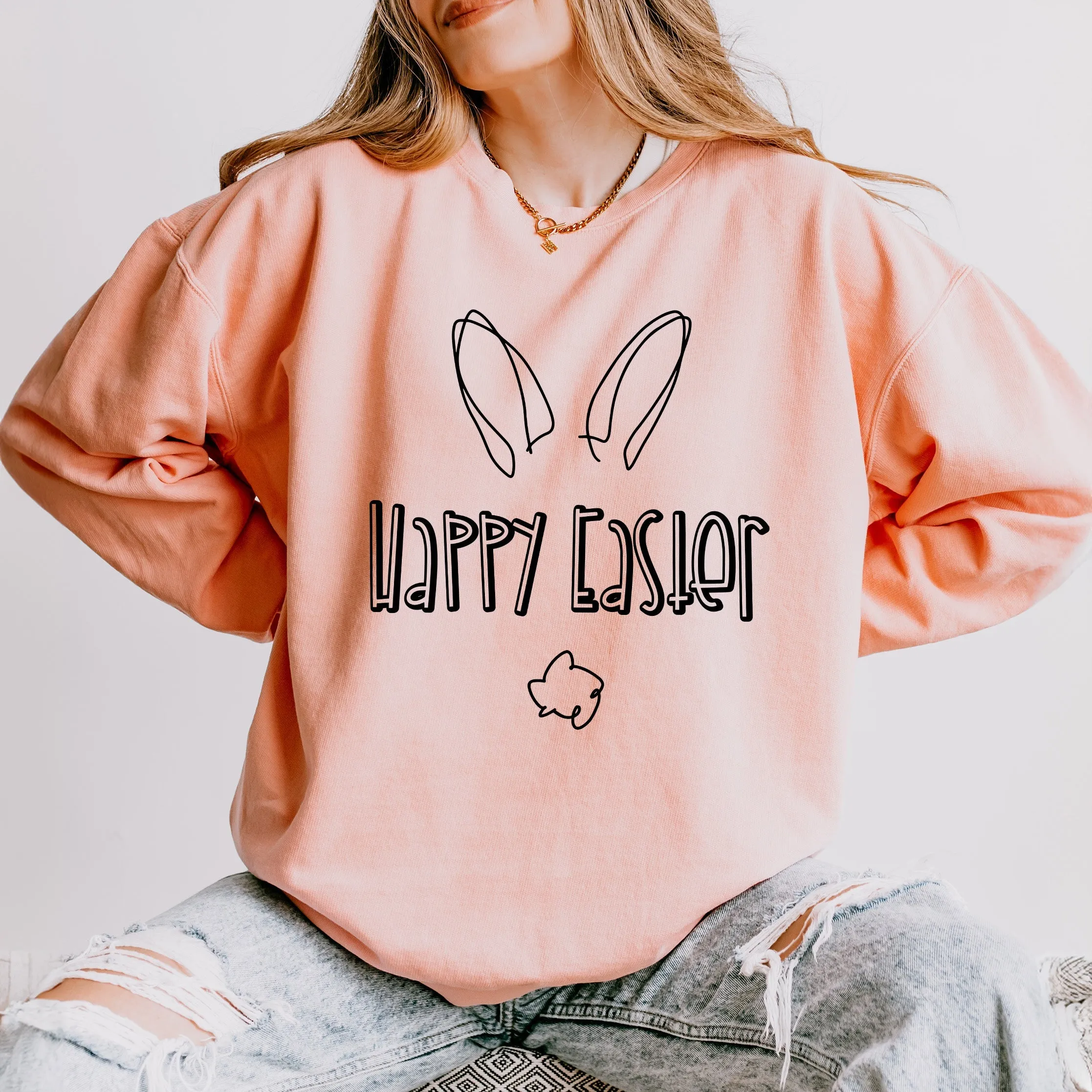 Happy Easter | Lightweight Garment Dyed Sweatshirt