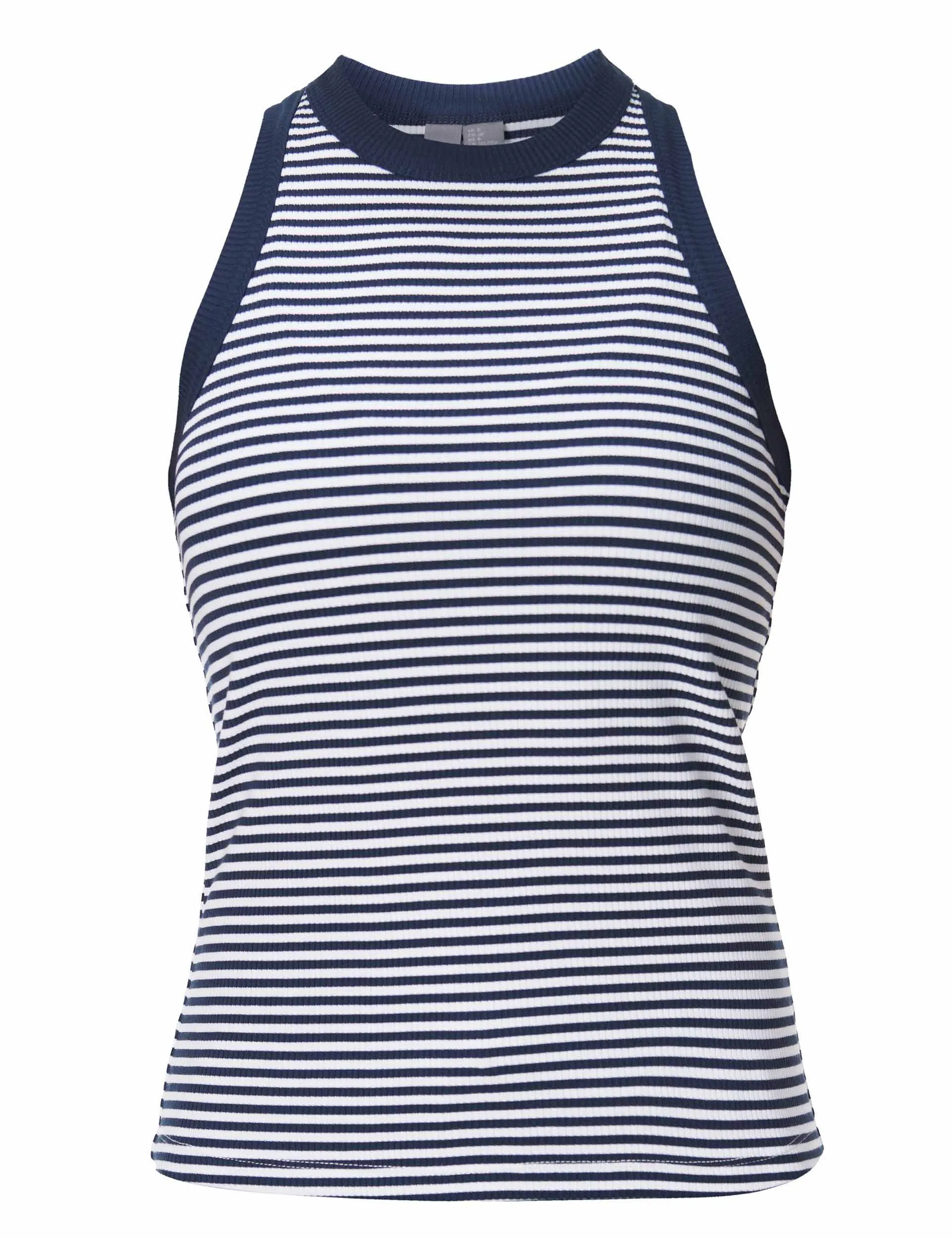 Harper Racer Vest - Navy White Stripe