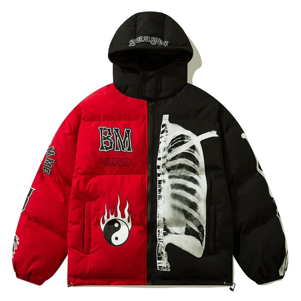 High Street Skeleton Tai Chi Hooded Coat
