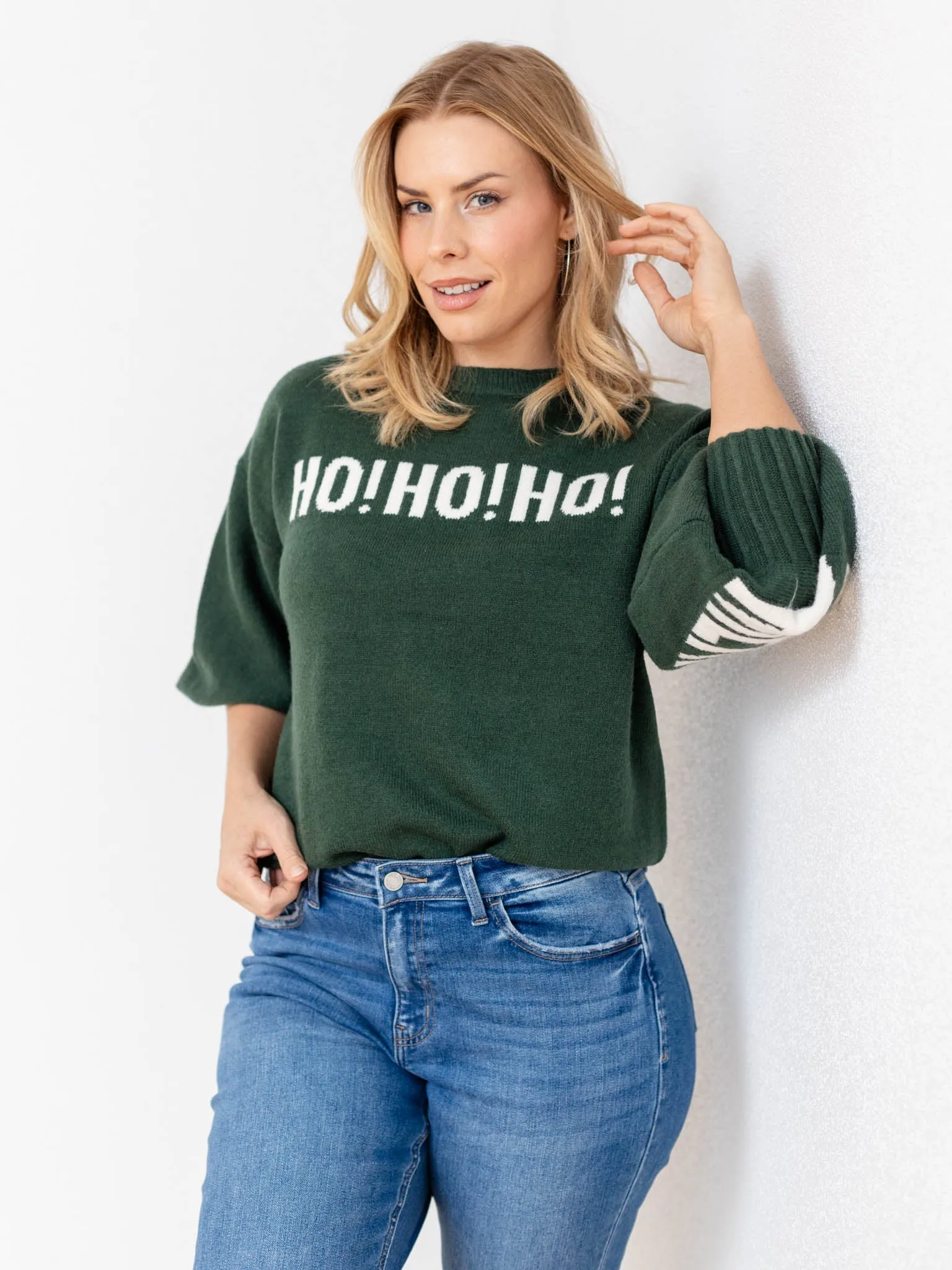 Ho! Ho! Ho! Christmas Lettering Sweater