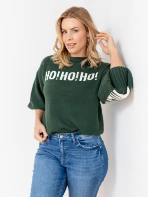 Ho! Ho! Ho! Christmas Lettering Sweater