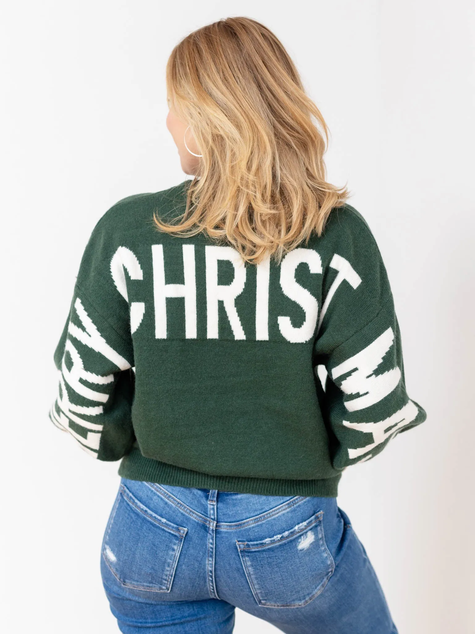 Ho! Ho! Ho! Christmas Lettering Sweater