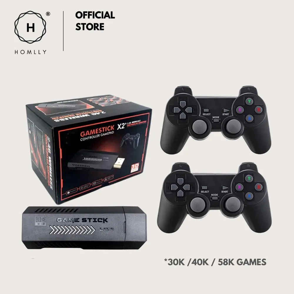 Homlly 4K Full HD 30,000  /40,000  / 58,000  Retro Video Game Console Stick with 2 Wireless Controller