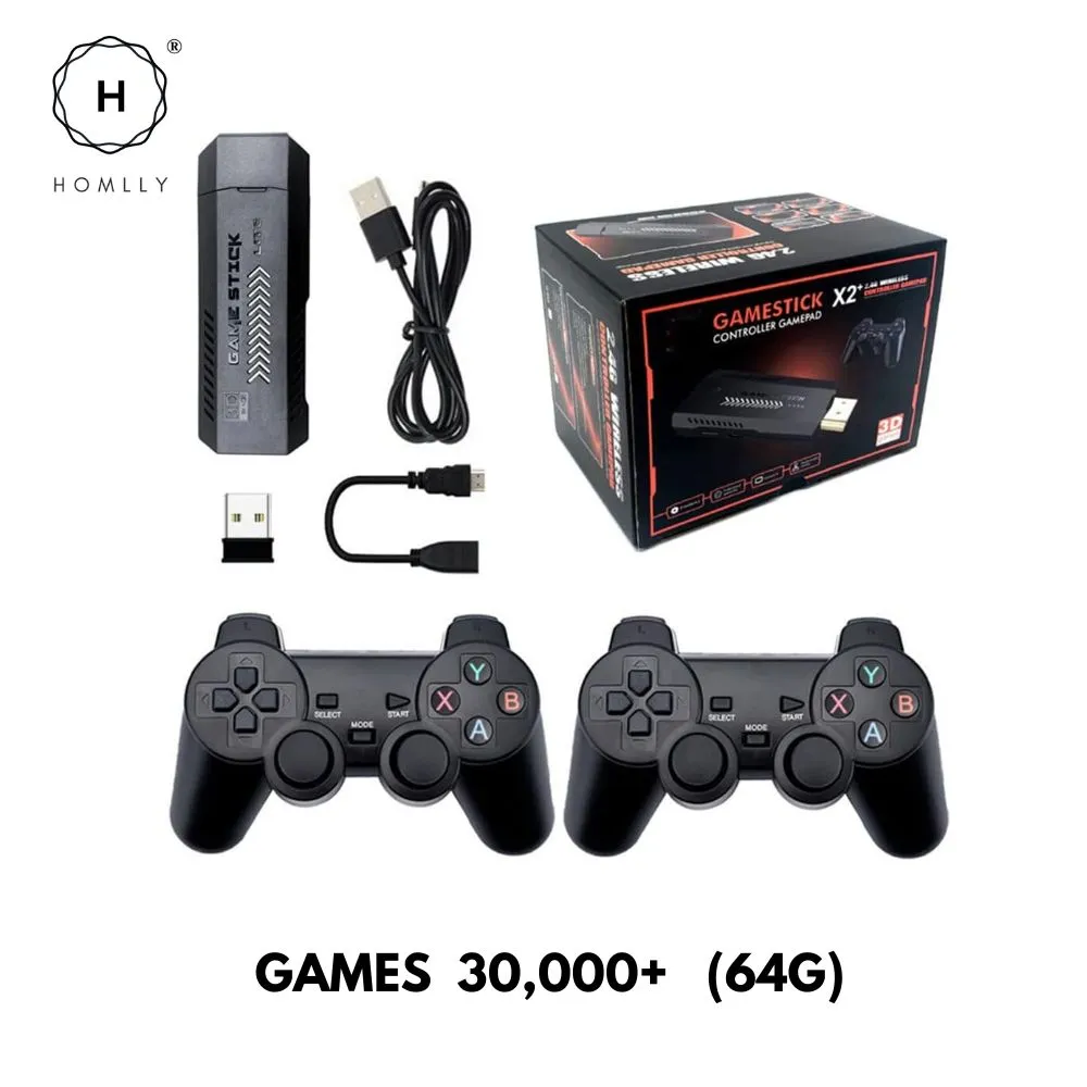 Homlly 4K Full HD 30,000  /40,000  / 58,000  Retro Video Game Console Stick with 2 Wireless Controller
