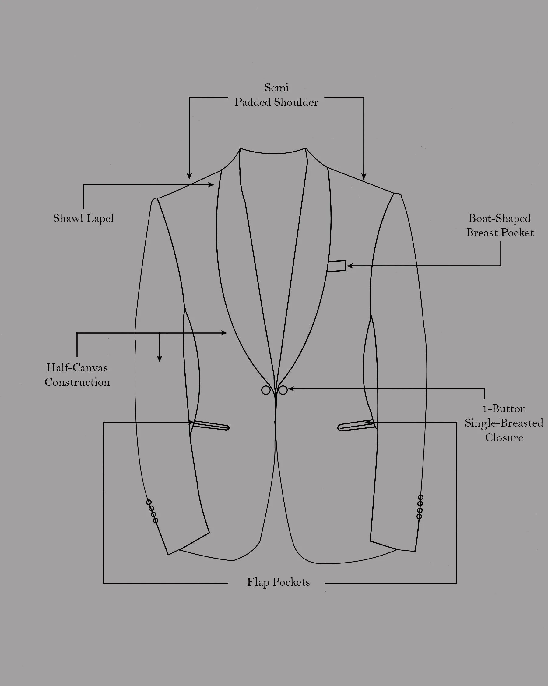 Hurricane Brown Plaid Tuxedo Designer Blazer with Shawl