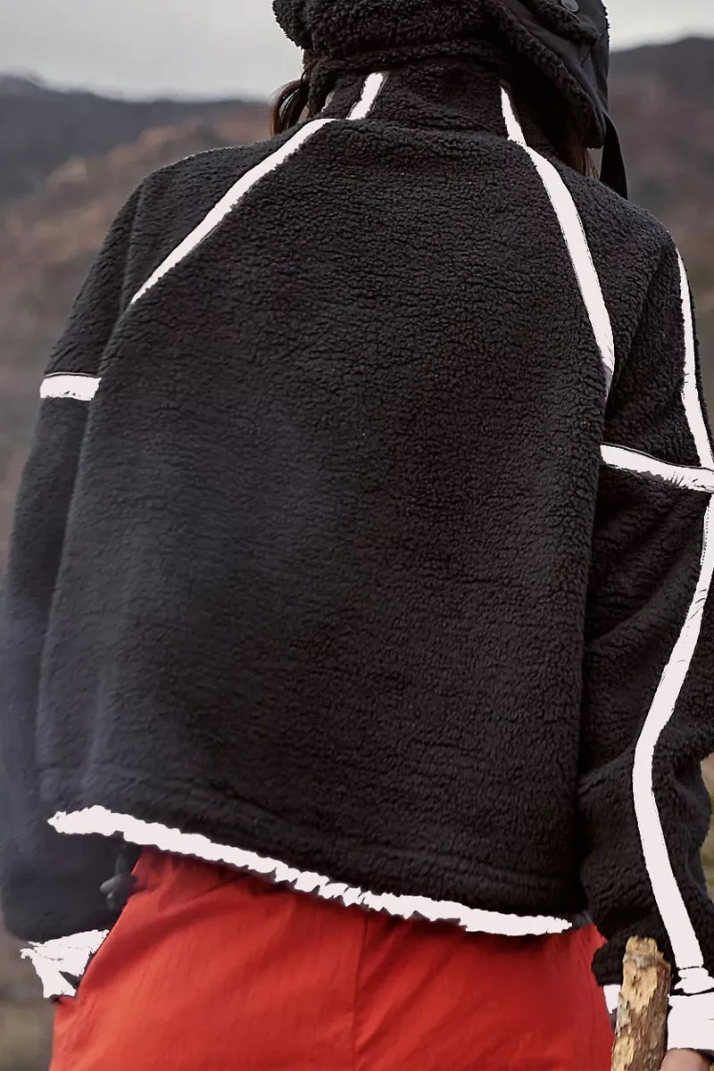 HWR1142 Cozy Contrast Pullover Top