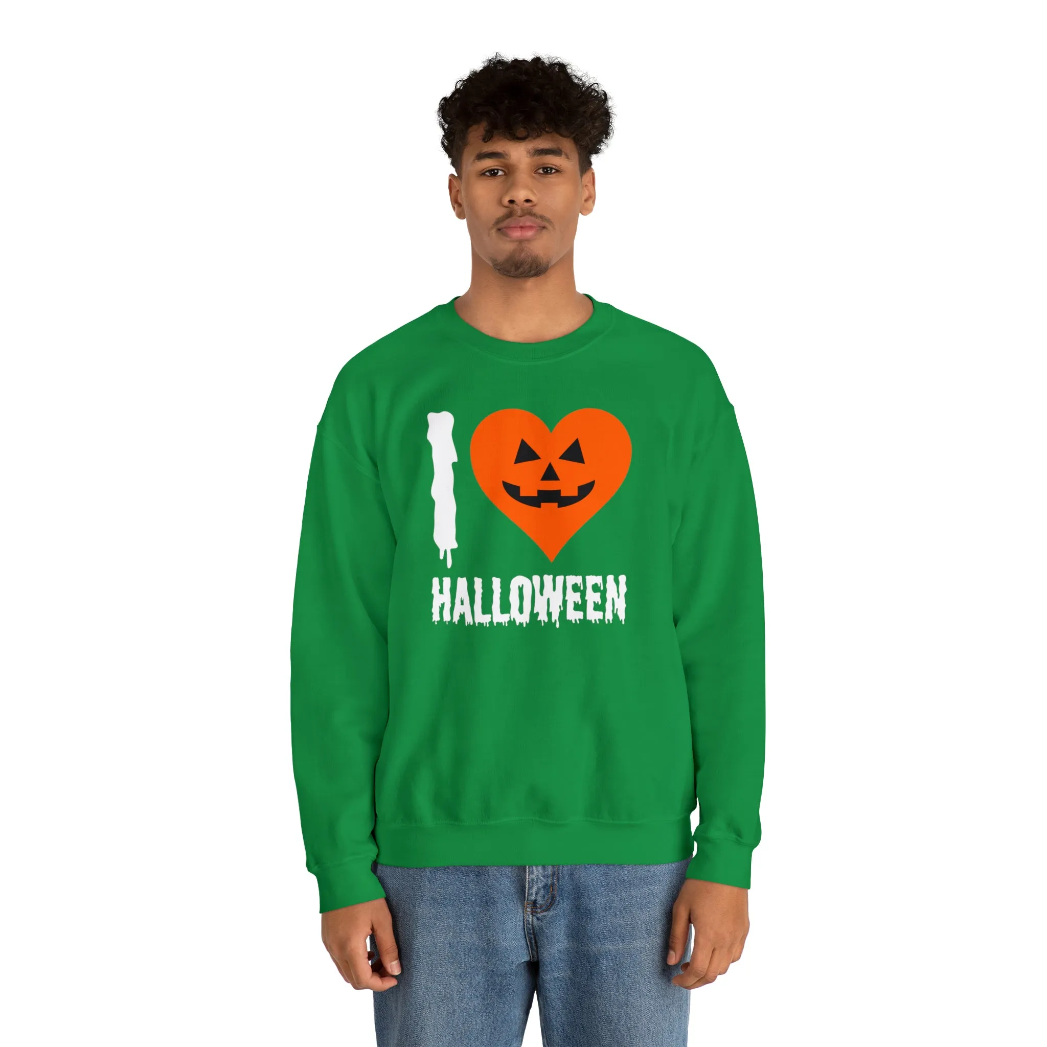 I Love Halloween Sweatshirt, Pumpkin Heart Sweatshirt , Funny Halloween Sweatshirt, Women's Funny Season Shirt