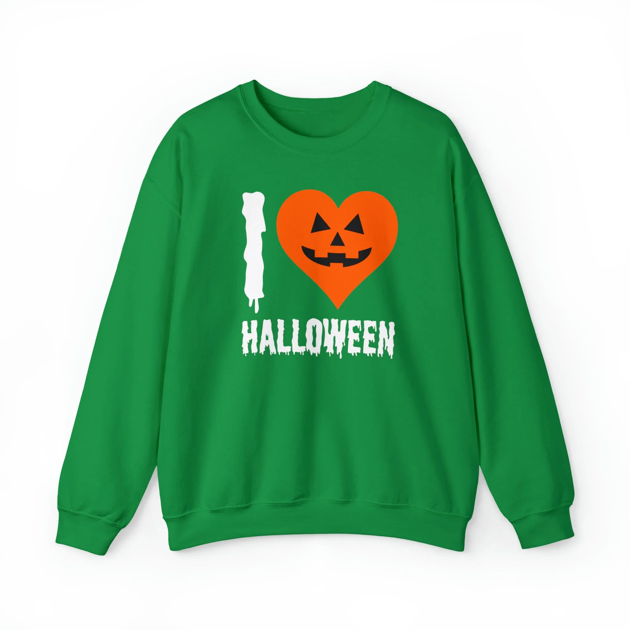 I Love Halloween Sweatshirt, Pumpkin Heart Sweatshirt , Funny Halloween Sweatshirt, Women's Funny Season Shirt