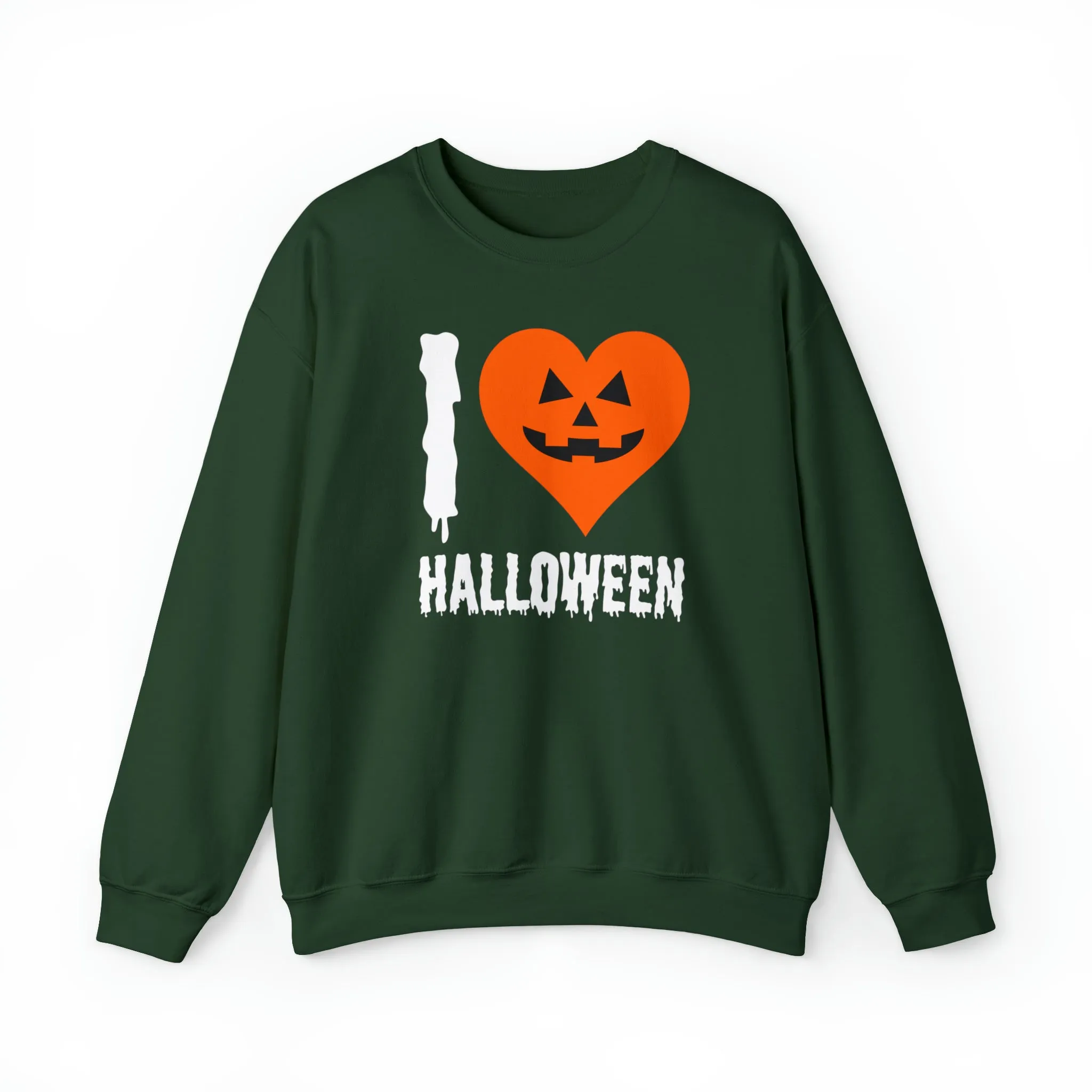 I Love Halloween Sweatshirt, Pumpkin Heart Sweatshirt , Funny Halloween Sweatshirt, Women's Funny Season Shirt