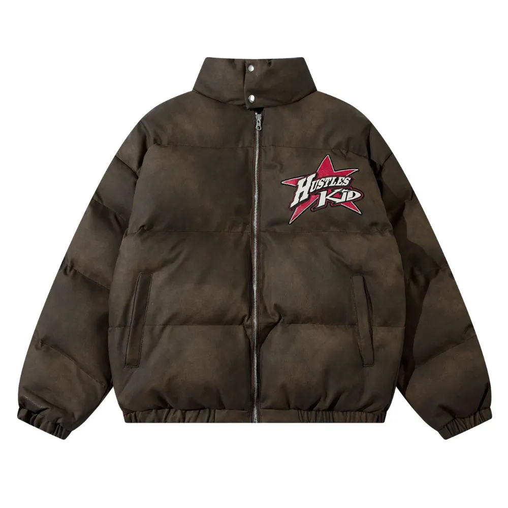 Ins Star Letter Patch Coat