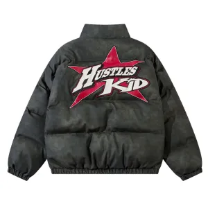 Ins Star Letter Patch Coat