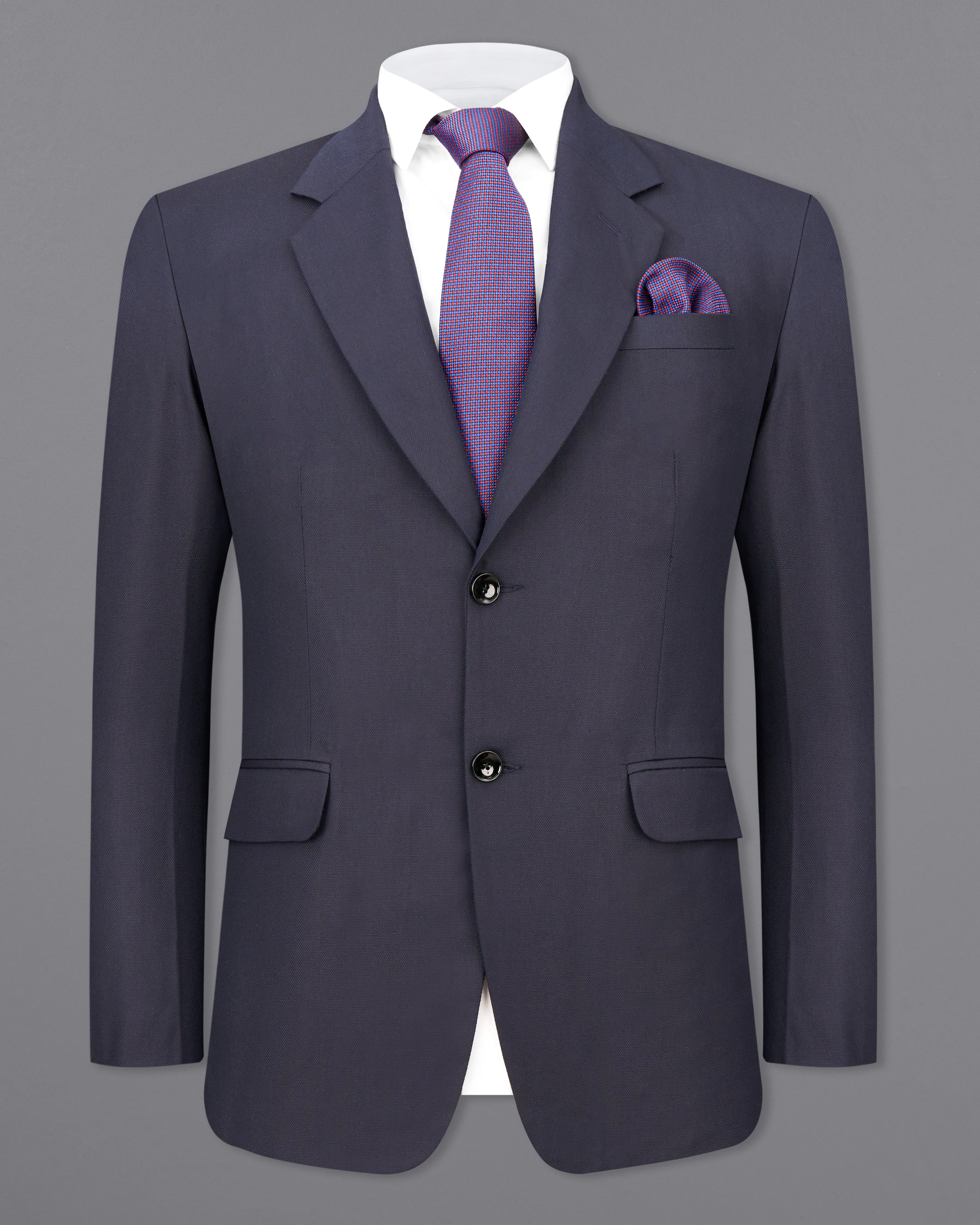 Iridium Gray Single-Breasted Blazer