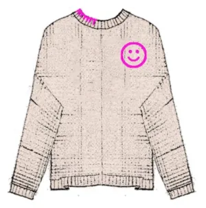 Jubilee Embroidered Smile Pullover..