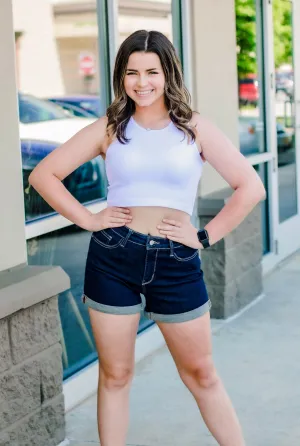Just Crop It White Tank