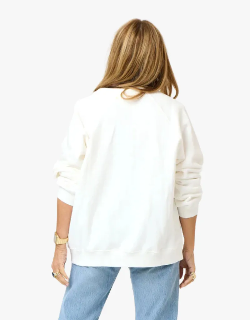 Kerri Rosenthal Benton Imperfect Heart Sweatshirt in White