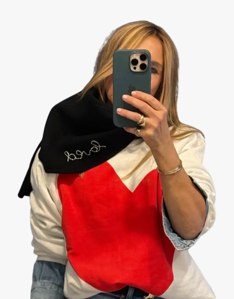 Kerri Rosenthal Benton Imperfect Heart Sweatshirt in White