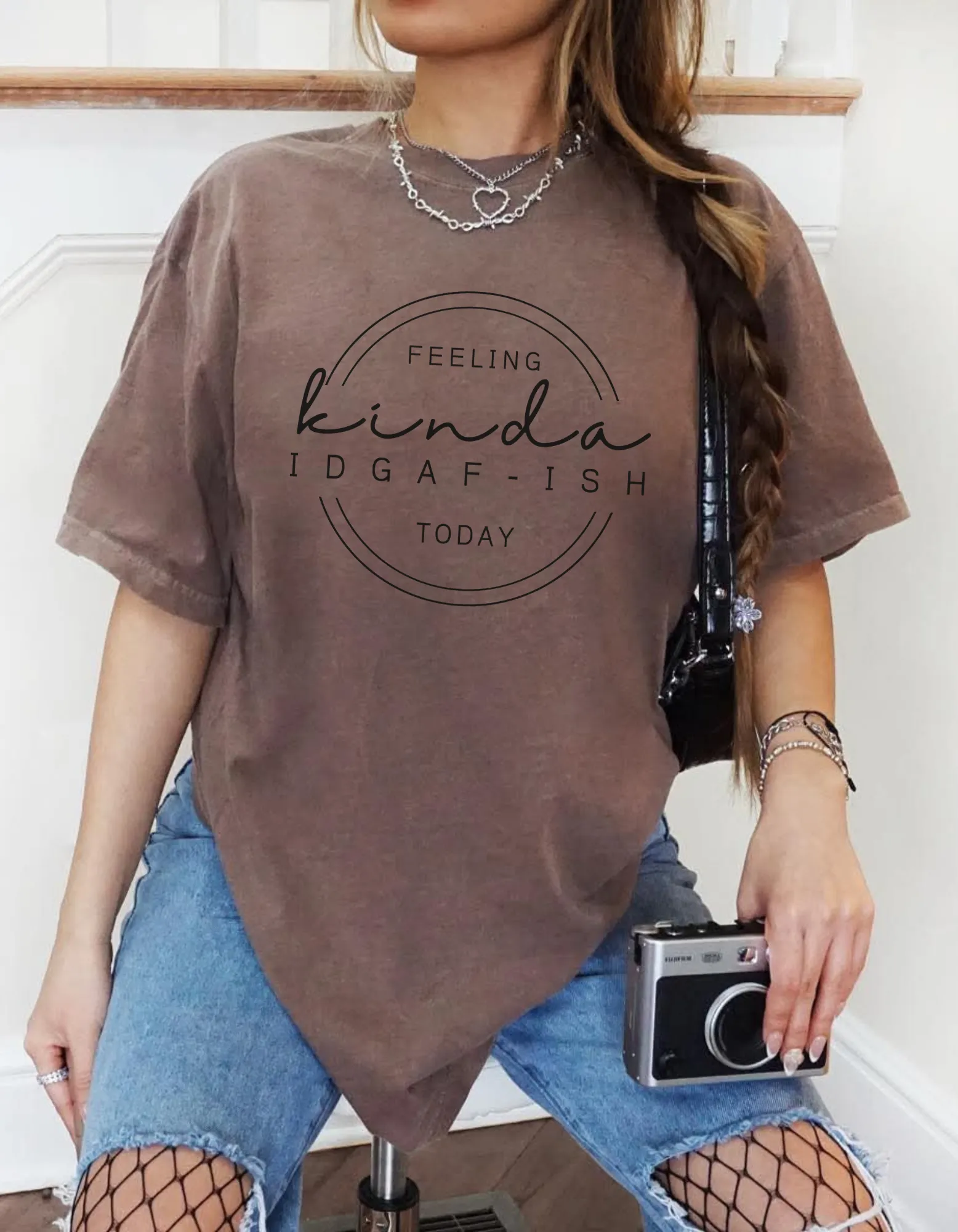 Kinda IDGAF-ISH Graphic Tshirt