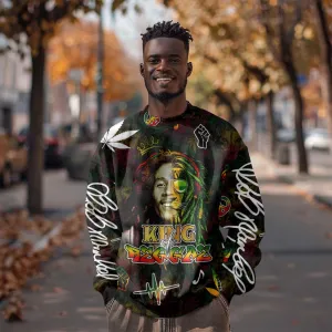 King Of Reggae Legend Bob Sweatshirt Peace and Love DT02