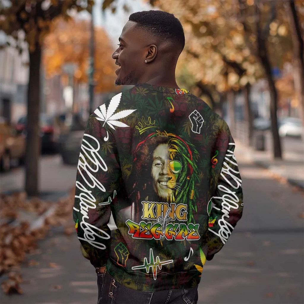 King Of Reggae Legend Bob Sweatshirt Peace and Love DT02