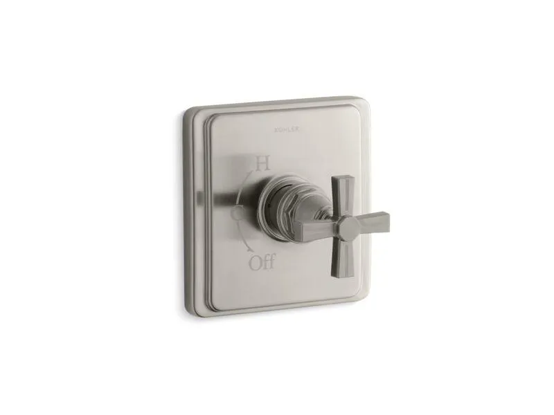 KOHLER K-TS13135-3B Pinstripe Rite-Temp(R) valve trim with cross handle