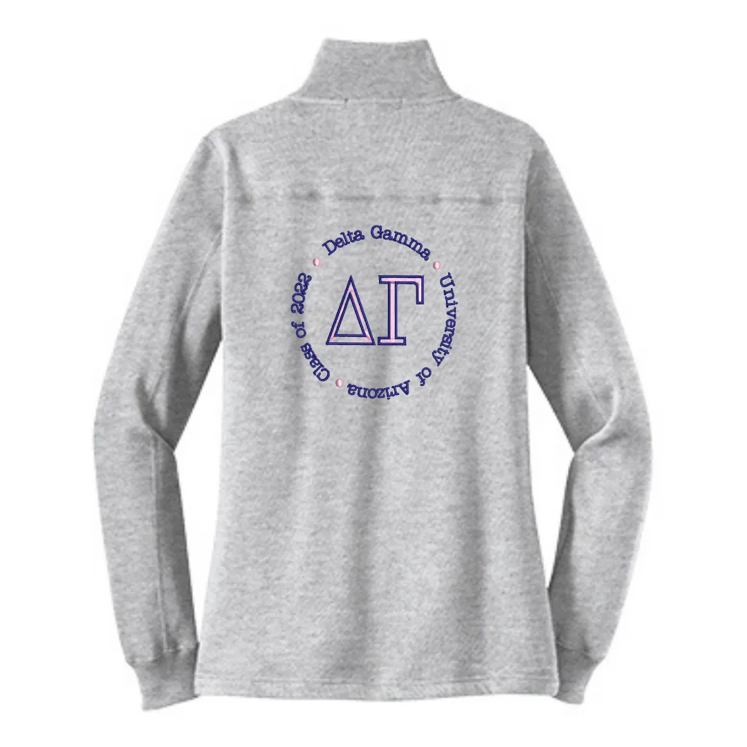 Ladies Monogrammed Quarter-Zip Pullover