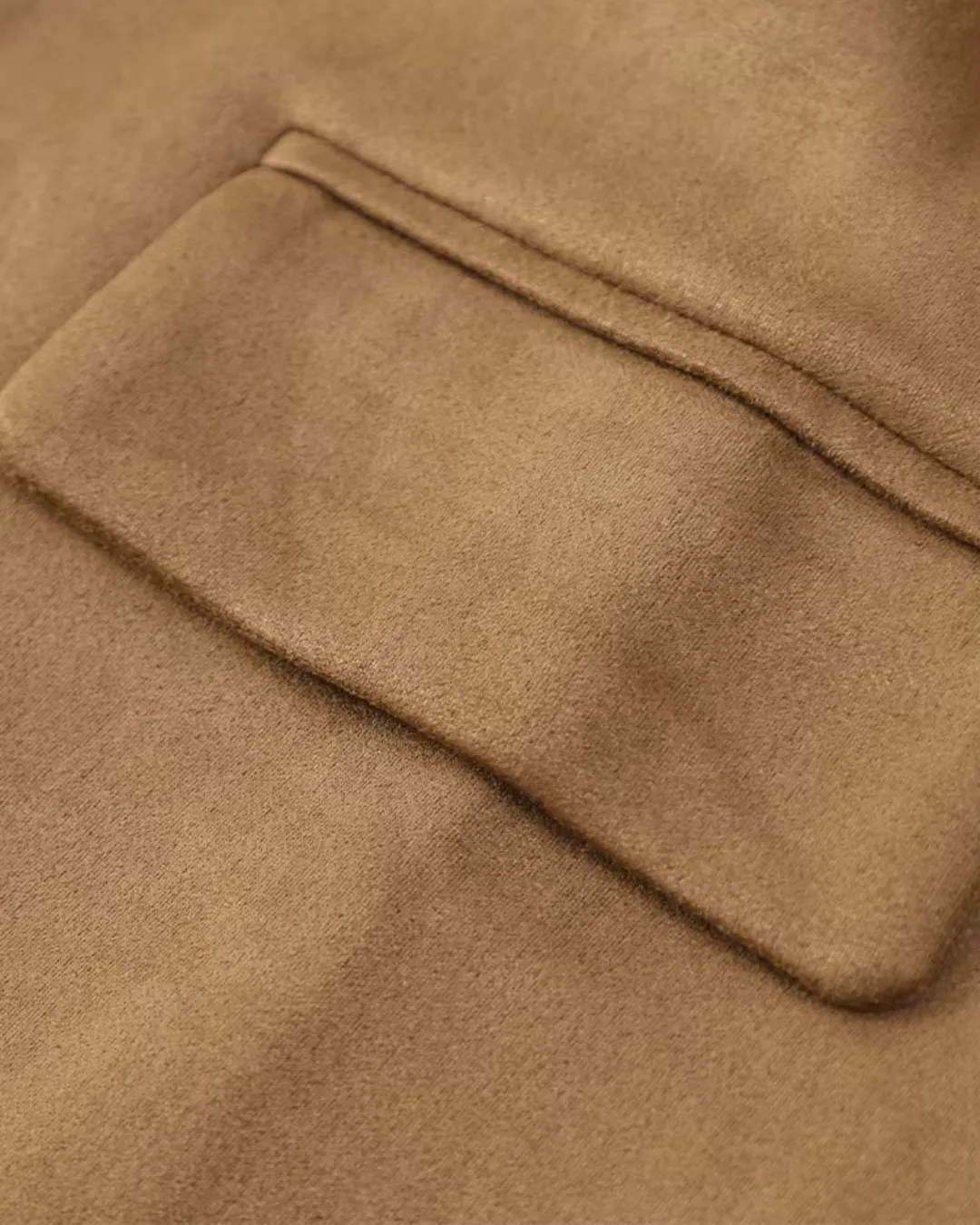 Ladies' Suede Blazer - Oversized Jacket in Brown for Women