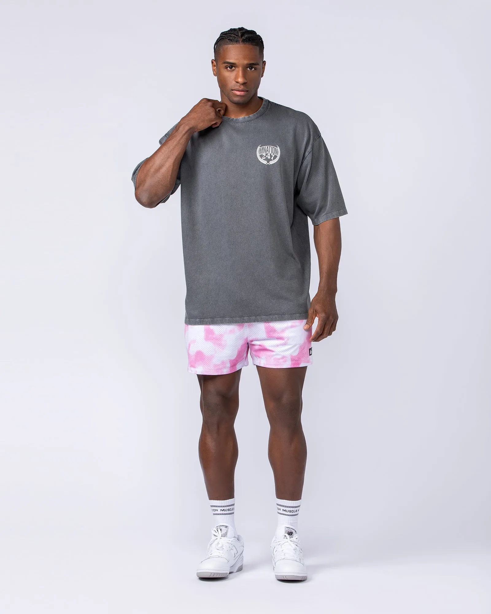 Lay Up 3.5" Shorts - Pink Skies Print