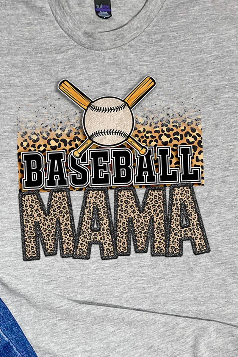 Leopard Baseball Mama Unisex Blend Tee