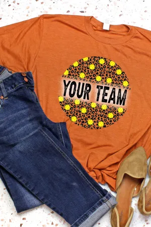 Leopard Softball Circle Your Team Unisex Blend Tee