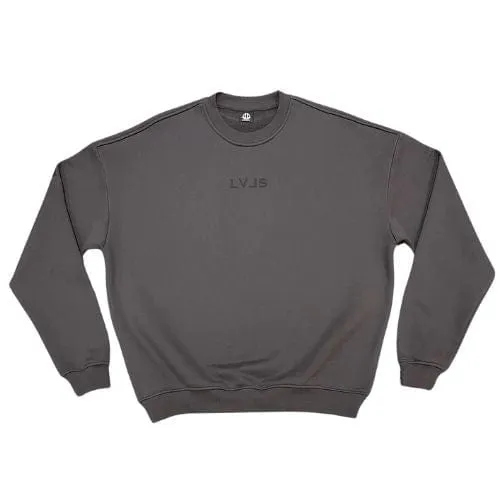 LEVELS SIGNATURE OVERSIZED CREWNECK | CHARCOAL