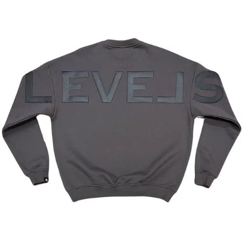 LEVELS SIGNATURE OVERSIZED CREWNECK | CHARCOAL