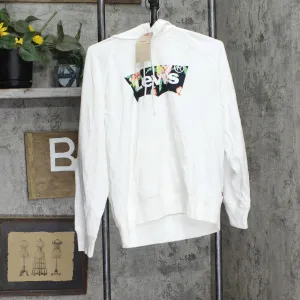 Levi's Women's Floral Graphic Sport Hoodie Sweatshirt 78365194 White M
