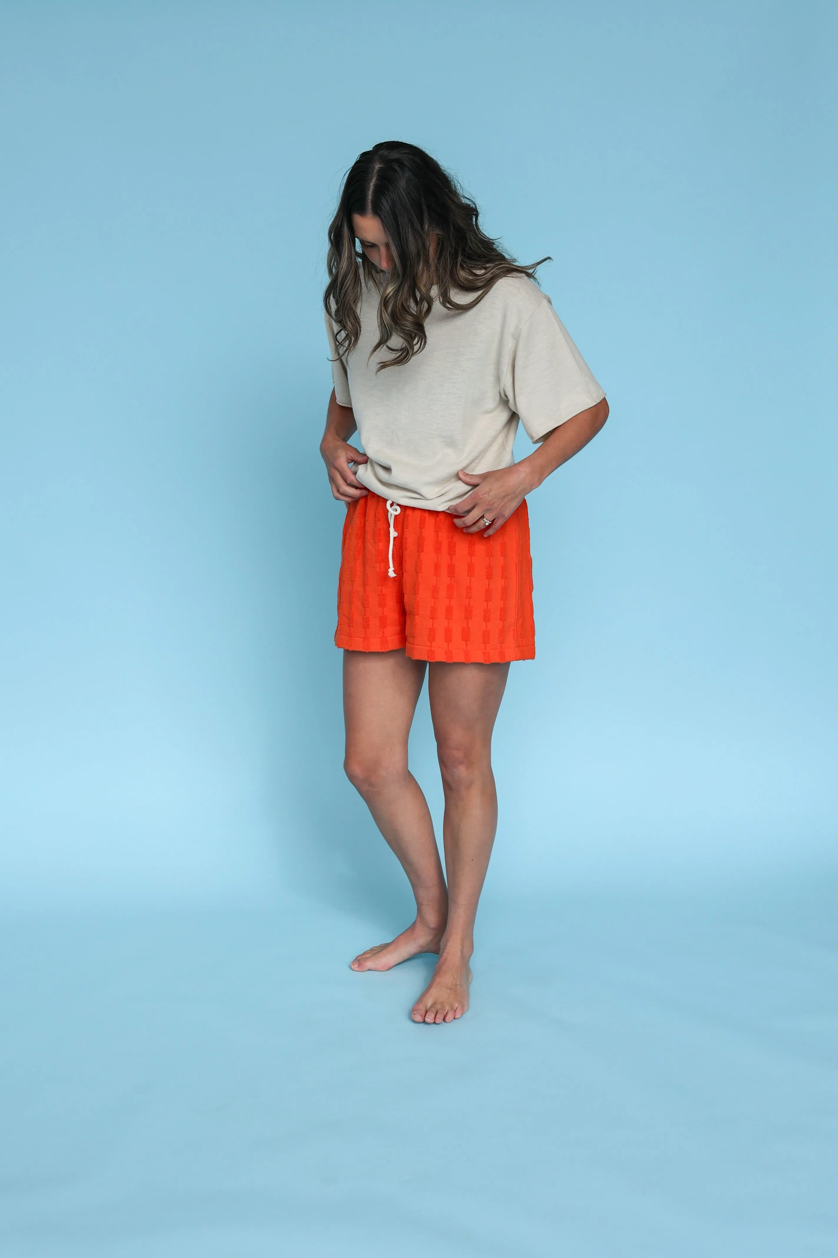 Linen Texture Knit Tee / Adults - Dune