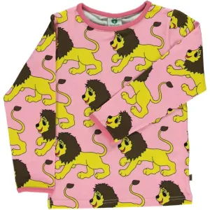Lion Long Sleeve Shirt - Pink - 1 Left Size 11-12 years
