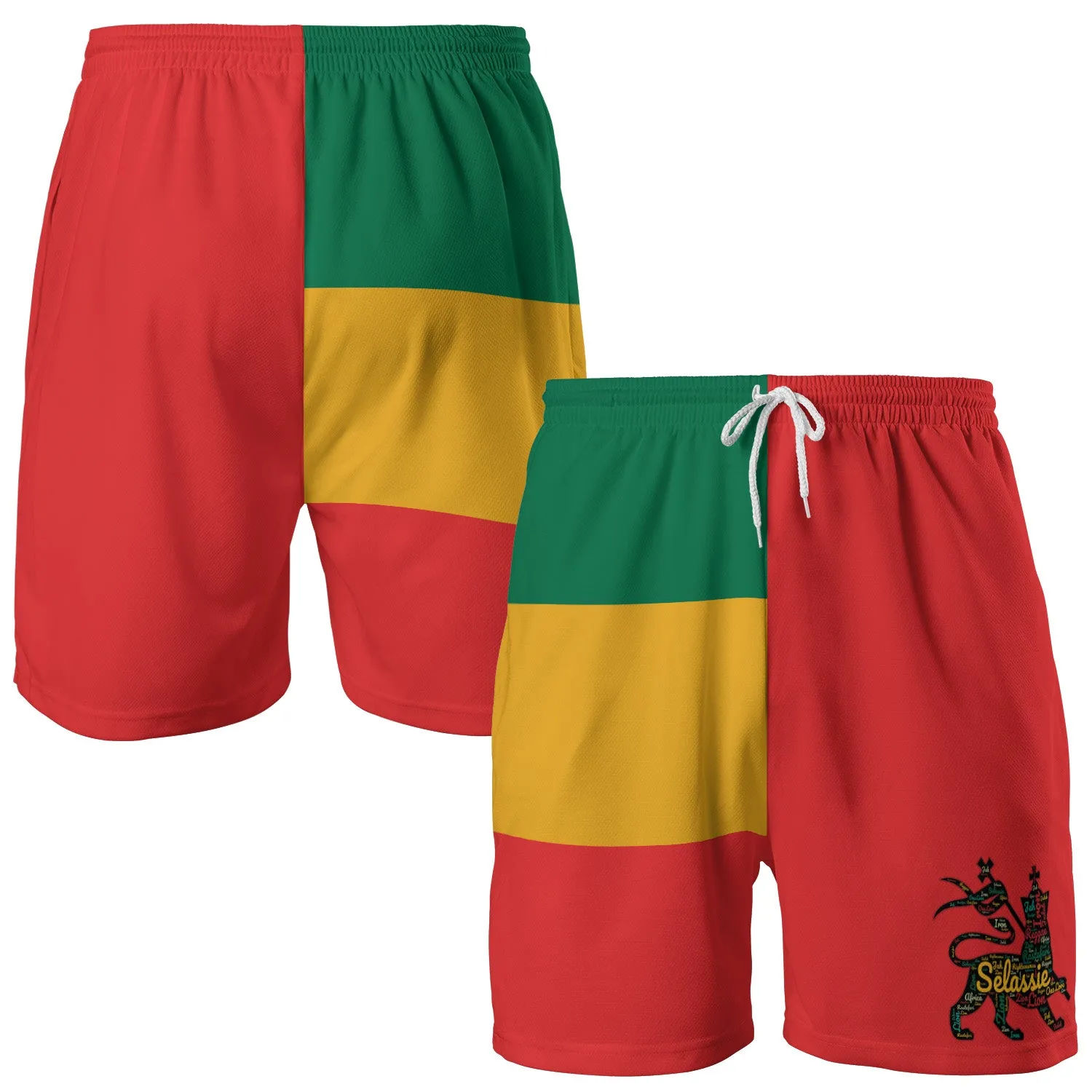 Lion Of Judah Athletic Rasta Shorts