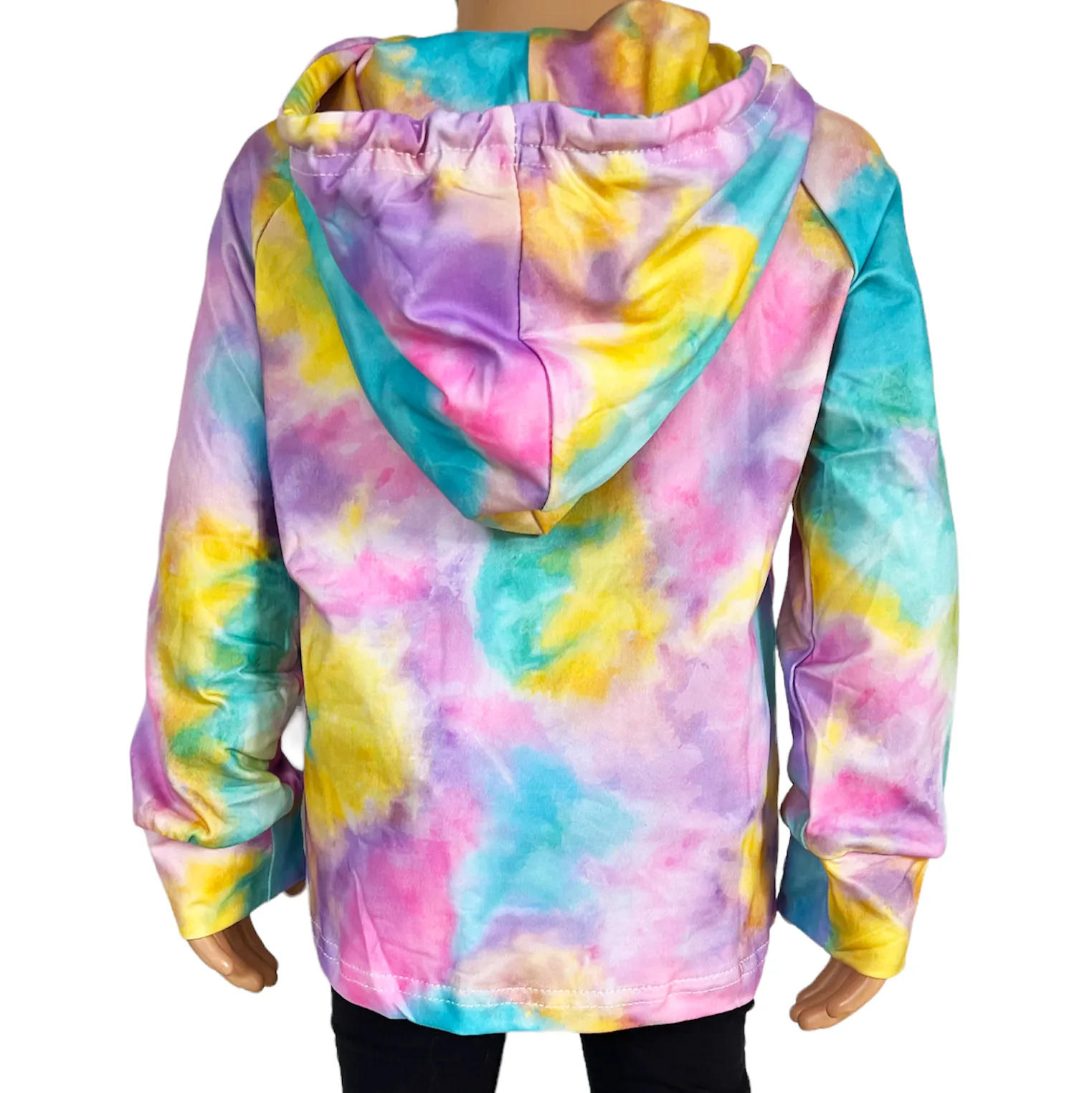 Little Big Girls Boutique Pastel Tie Dye Hoodie Sweatshirt Top